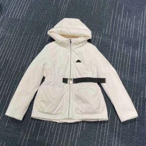 Custom logo Luxury White Down Jacket