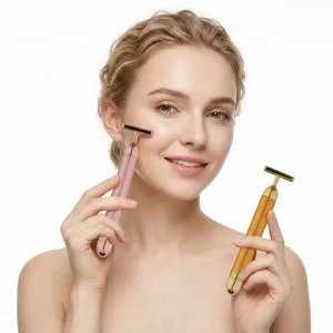 Gold Face Massager 24K Gold Beauty Bar Facial Vibration Massager