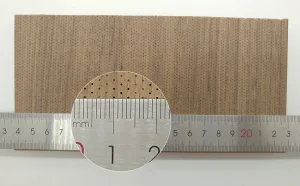 Veneer Walnut 2/2/0.5mm Micro Perforated Acoustic Panel Interior Soundproof Building Material
