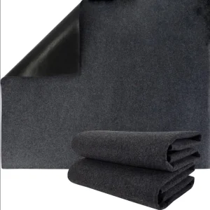 2mm Black PE Coated Felt Cloth Polyester Needle Punch Garage Absorbent and Oilproof Felt Mat