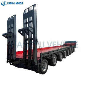 8 Axle Extendable Lowboy Semi Trailer