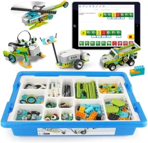 Interactive Steam Robotics Construction Kit 280 PCS Compatible 45300 Wedo 2.0 Learning Building Blocks Kit for Kids' Educational Play