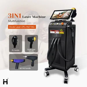 Máquina de Depilação a Laser Diode Multifuncional IPL ND YAG Equipamento de Beleza para Remoção de Cabelo Remoção de Tatuagem Rejuvenescimento da Pele Máquina de Salão 20