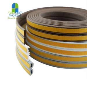 Windproof EPDM Rubber Sponge Gasket Sealing Strip with Self Adhesive Tape for Wooden Door Weather Strip