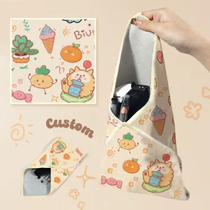 Custom Fashionable Magic Non-Adhesive Tape Organizer Scratch-resistant Lens Camera Protection Magic Cloth Makeup Bag