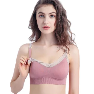 Women Nursing Bras Pregnant Breastfeeding Clothes Breathable Plus Size Wireless Maternity Sports Bra Seamless Traceless