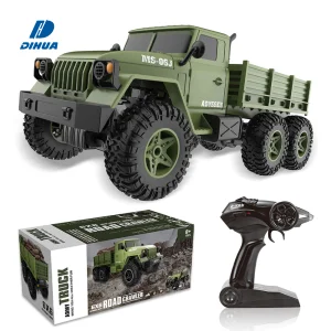 2.4G 1:10 RC Truck Radio Control Vehicle Large Scale 6x6 Remote Control Army Truck Road Crawler Military Trucks Offroad