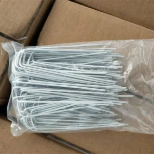 DYGRASS grass Sod Staple Stake Grass U-type Nail Steel Smooth Flat top Turf Nail Manufacturer, Factory