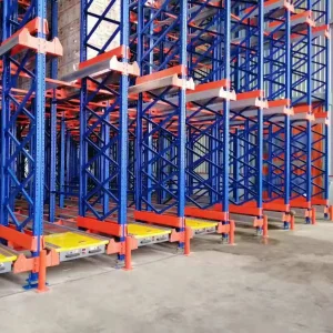 5 Layer Steel Durable Radio Shuttle Racks Pallet Racks Adjustable Automatic Shelving High Capacity Warehouse Storage