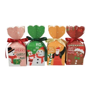 Creative Christmas gift box with ribbon