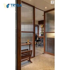 Double Glazed Soundproof Exterior Aluminum Casement Door