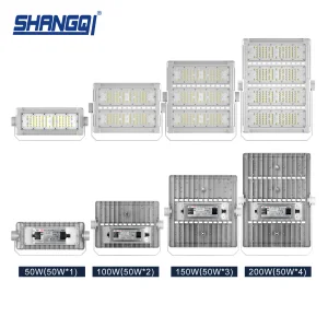 High Grade Die-Cast Aluminum Outdoor Sports Field Ip65 Waterproof High Mast Flood Light 50w 100w 150w 200w Led Stadium Light