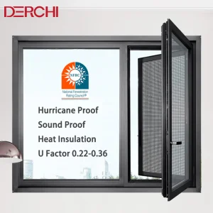 Nrfc As2047 Hurricane Proof Impact Aluminium Casement Window