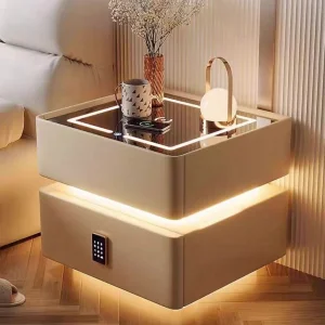 Wireless Charging Nightstand Bluetooth Speaker LED Table