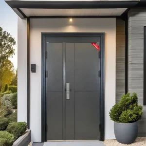 Modern Design Stainless Steel Armored Security Door Front Entry Soundproof for Villas and Hotels Finished Surface From China