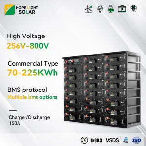 Energy Power Storage Ess High Voltage 50kwh 100kwh 150kwh 200kwh LiFePO4 Solar Panel Battery Solution for Project