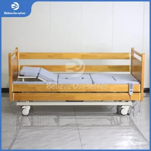 Huaren Hospital Bed Medical Equipment China Manufacturing Dh08 Home Care Bed Height Adjustbale Foldable Nursing Bed with Toilet