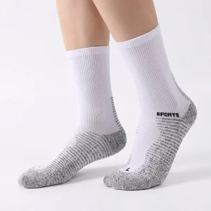 Outdoor Cycling Sports Socks Absorbent Breathable Marathon Men's MID-Tube Socks Towel Bottom Running Socks Custom