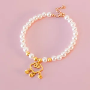 Tiger Head Pearl Collar