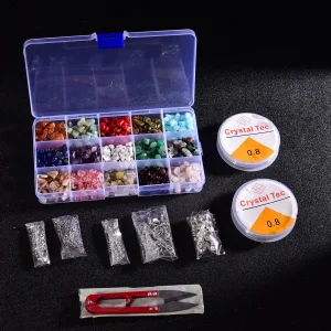 Trendy DIY Accessories Colorful Irregularity Artificial Stone Necklace Bracelet Jewelry Making Kit Tools for Beads Bracelet