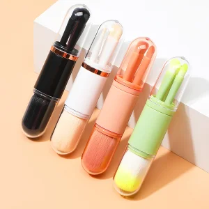 Gmagic Durable Portable Makeup Powder Blusher Fan Brush Set