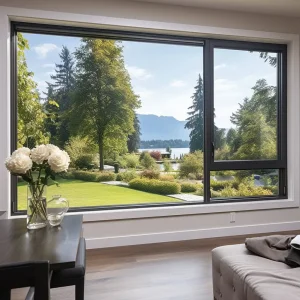 Hurricane Impact Aluminium Windows Floor to Ceiling Aluminum Large Fixed Glass Windows