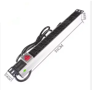 Feiboer Network Cabinet UK Standard 6 Sockets 6 Way with on off Switch Power Distribution Unit PDU