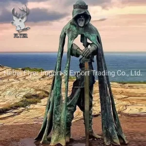 Outdoor Famous King Arthur Sculpture Life Size Bronze England King Arthur Sculpture for Sale