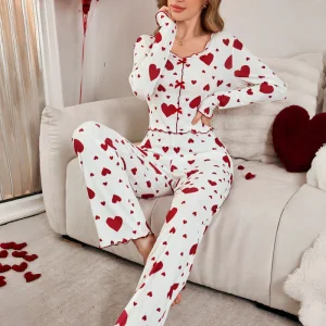 Conjunto de pijamas de San Valentín para mujer