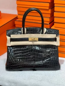 Luxury Crocodile Embossed Leather Handbags