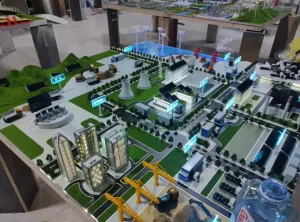 Artisan Coal Mining Model Sculpture Perfect for Office Corporate Showcases