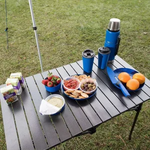 Factory Supply Easy High-carbon Steel Outdoor Camping Table Egg Roll Table Camping Table Foldable