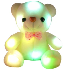 New Heim Velvet Colorful Teddy Doll Children's Gift Luminous Bear Pet Plush Toy Wholesale Doll