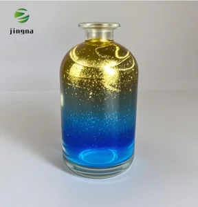 Jingna Short Neck 500ml Reusable Glass Bottle for Whisky Gin Rum