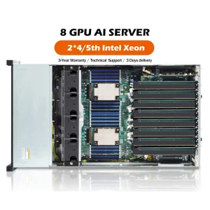 Deep Learning Intel Xeon 4/5th Processor DDR5 Deepseek Ai Nvi Dia Video Server OEM 4U 8 GPU Inference Server Rack