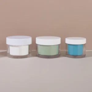 High-End Cosmetic 50g 60g 100g 240g Replaceable PMMA Acrylic Cream Jar Double Wall Wide Mouth Moisturizing Face Mask Jar