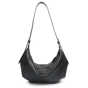 China Genuine Leather Retro Crescent Crossbody Bag