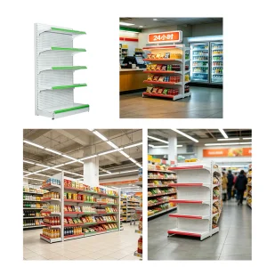 Gui Chang  40-60KG Double Sided Supermarket Rack Gondola Shelf Retail Gondola Shelving