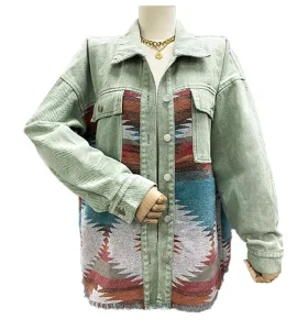 Western Custom Long Sleeve Loose Shacket