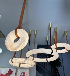Hot Sales Nordic Minimalist Simple Design Three Arms Hanging Lights Ceiling Chandelier Apparatus Lighting