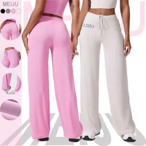 Pantalones anchos elásticos