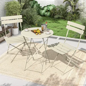 Folding Bistro Table and Chairs Set of 2 Balcony Furniture Outdoor Garden Bistro Set for 2 Small Garden Furniture Set 3 Piece