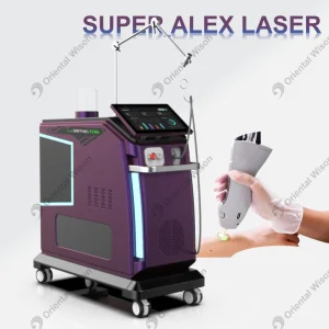 Professional Alex ND YAG 755nm 1064nm Long Pulsed Fiber Laser Hair Removal Pigment Vascular Lesions Alexandrite
