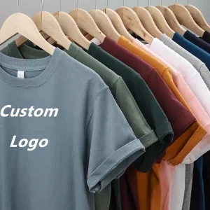 Wholesale Custom Men′ S Luxury T-Shirt for Men Clothing Embroidery Printing Logo Oversize Ribbed Tshirt Streetwear 100% Cotton Graphic Plain Blank T Shirt