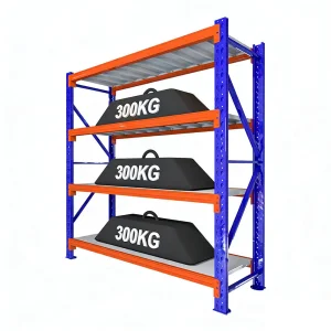 Industrial 4-Layer Steel Warehouse Shelf System Racks with Boltless Design Adjustable Shelves and Anti-Rust