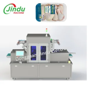 Máquina Seladora de Bandejas para Embalagem em Atmosfera Modificada para Carne, Peixe, Frutos do Mar, Vegetais e Frutas