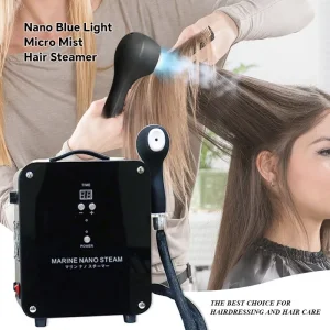 Zs High Power 1300W Nano Blue Light Micro Mist Hair Steamer Hair Perm Dyeing Scalp Care Sprayer Deep Conditioning Hair Steamer