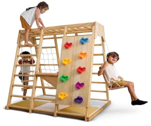 Best Selling Modern 6-in-1 Montessori Wooden Indoor Playground