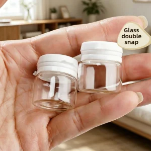 Transparent and Amber Glass Cream and Mask Wide-mouthed Glass Cosmetic Package Bottles
