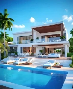 Luxury Prefabricated Light Steel Structure House High Strength Light Steel Frame Villa